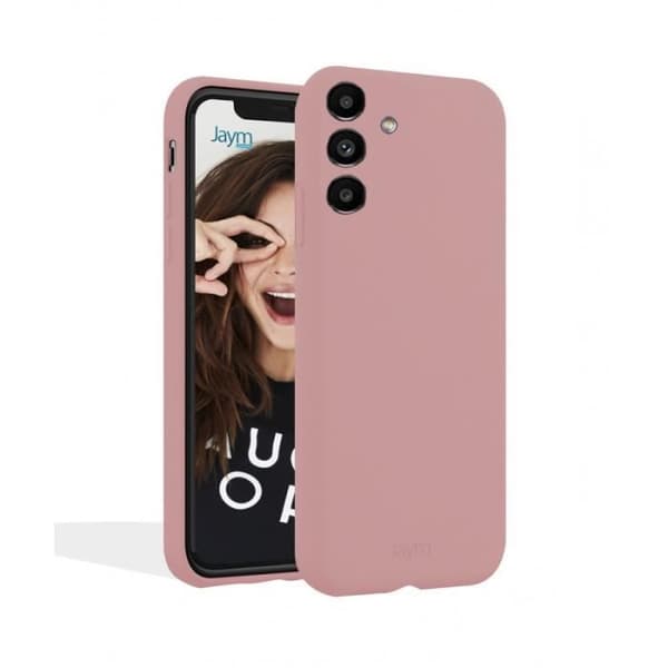 JAYM mjukt fodral till Samsung Galaxy S23 Ultra - Rosa - Mikrofiber - Finish identisk med originalprodukterna