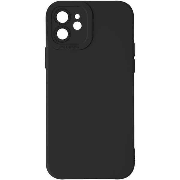 Skal till iPhone 12 - AVIZAR - Matt silikon - Kameraskydd - Svart