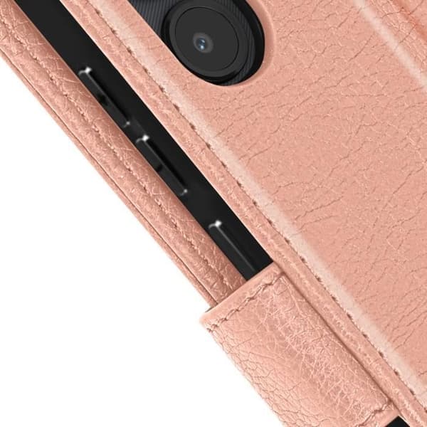Fodral till Xiaomi Redmi 9C / 9C NFC / 10A plånbok och videohållare Champagne Pink
