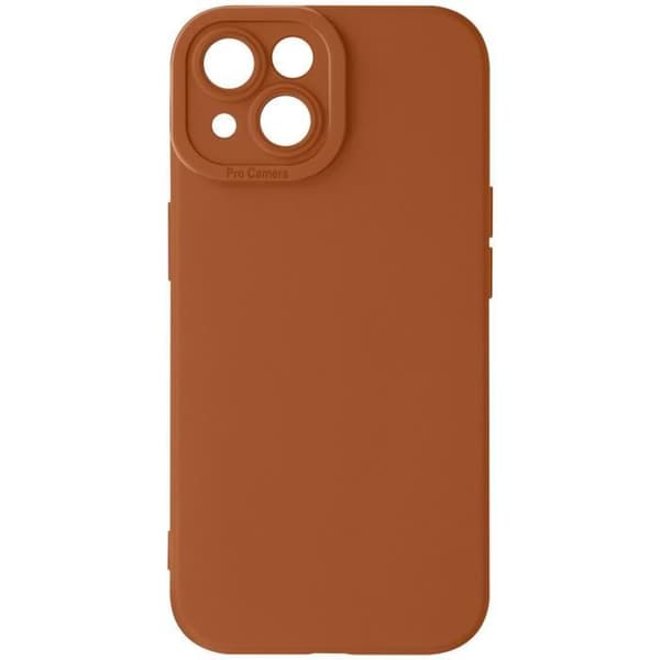 Skal till iPhone 13 - AVIZAR - Matt silikon - Förstärkt kameraskydd - Brun