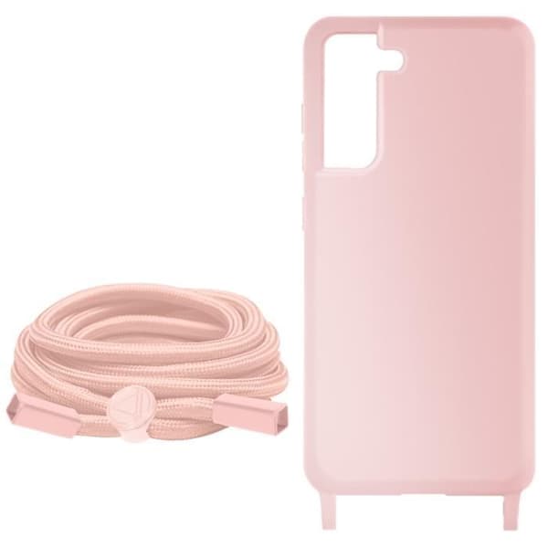 AVIZAR Samsung Galaxy S21 FE Halvstyvt fodralrem 80cm pulverrosa