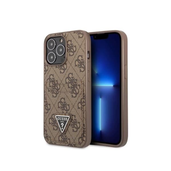 Fodral till Apple iPhone 14 Pro PU 4G korthållare Guess Brown