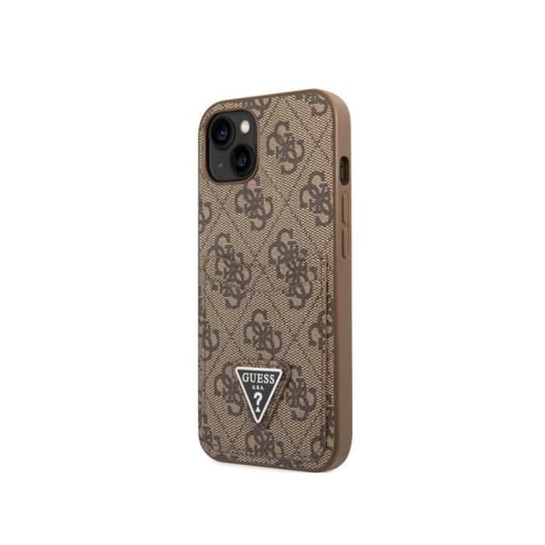 Fodral för Apple iPhone 14 PU 4G korthållare Guess Brown