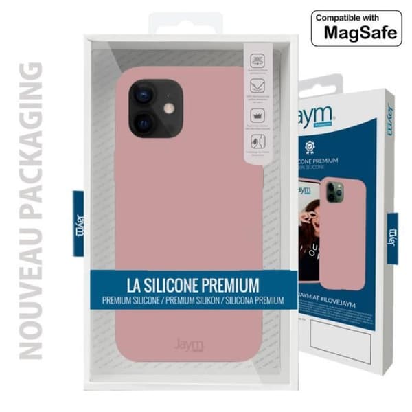 JAYM Mjukt fodral till iPhone 14 Pro Max - Rosa - MagSafe-kompatibelt - Överlägset skydd