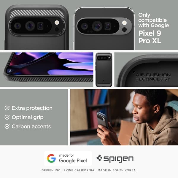 Spigen Google Pixel 9 Pro XL Cover Rugged Armor Matte Black