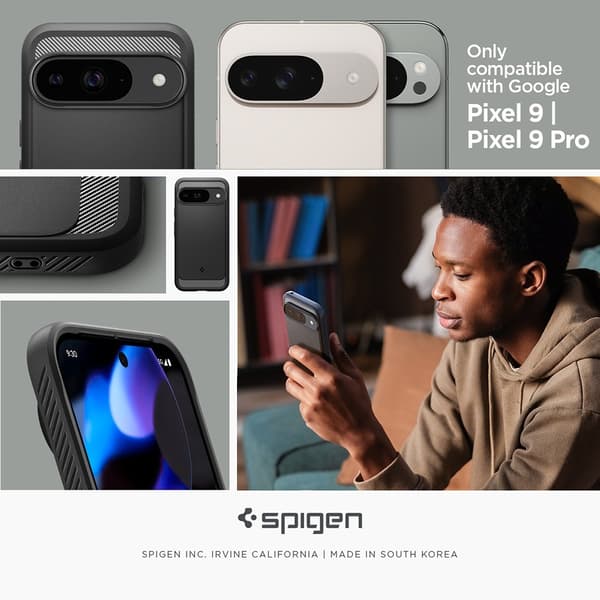 Spigen Google Pixel 9/Pixel 9 Pro Cover Rugged Armor Matte Black