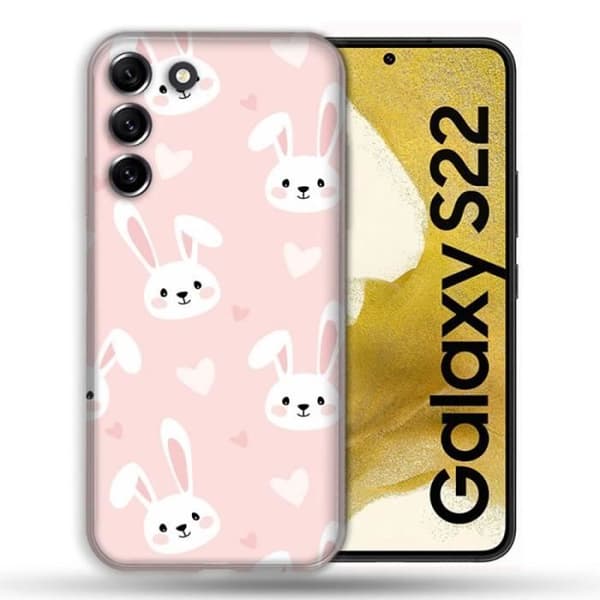 Fodral till Samsung Galaxy S22 Animal Rabbit Pink en storlek