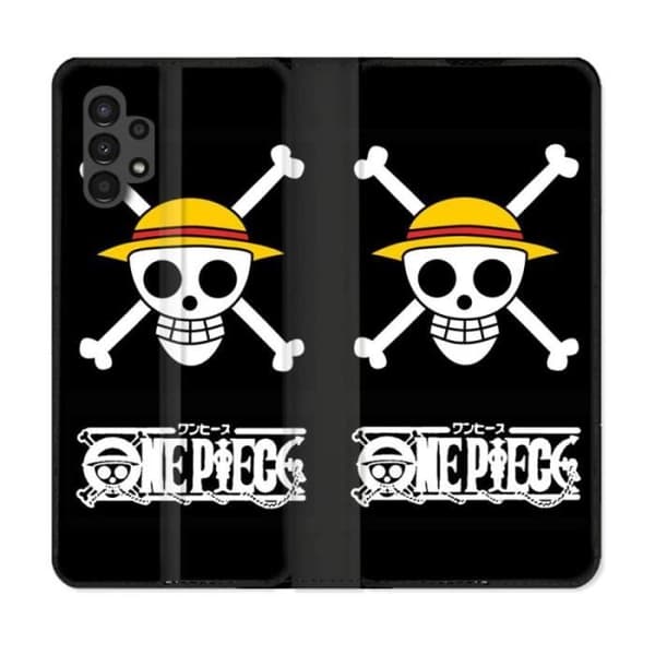 Läderplånboksfodral till Samsung Galaxy A13 4G Manga One Piece Skull One Size