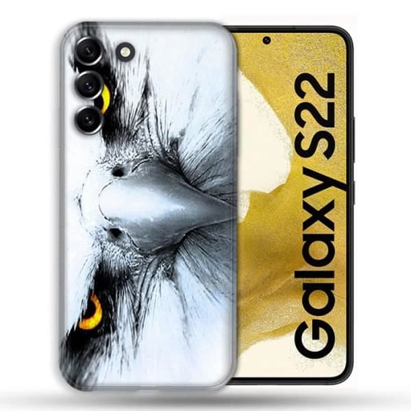 Fodral till Samsung Galaxy S22 Animal Royal Eagle Vit en storlek