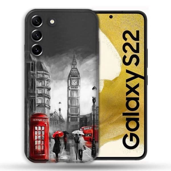 Fodral till Samsung Galaxy S22 Travel England London Vintage en storlek