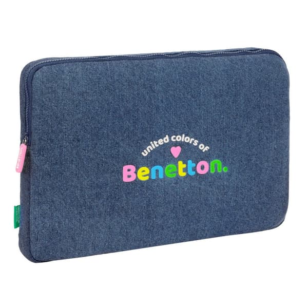 Deksel for Bærbar Datamaskin Benetton Denim Blå 15,6'' 39,5 x 27,5 x 3,5 cm