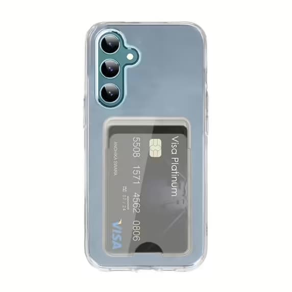 Samsung Galaxy S24 Plus Mobilskal med Korthållare Rvelon - Transparent