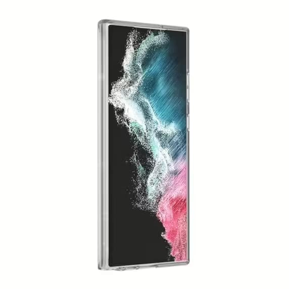 Samsung Galaxy S24 Ultra Mobilskal Stöttåligt med Glitter - Transparent