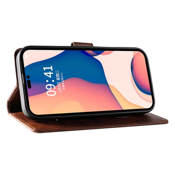 INF Vintage skinn-flip-deksel til iPhone iPhone 15