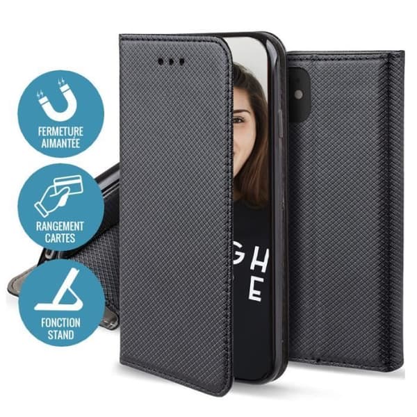 JAYM Folio Fodral till Samsung Galaxy Xcover 5 - Svart - Magnetisk stativfunktion
