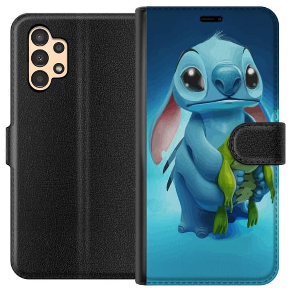 Samsung Galaxy A13 Lompakkokotelo Stitch ja sammakko