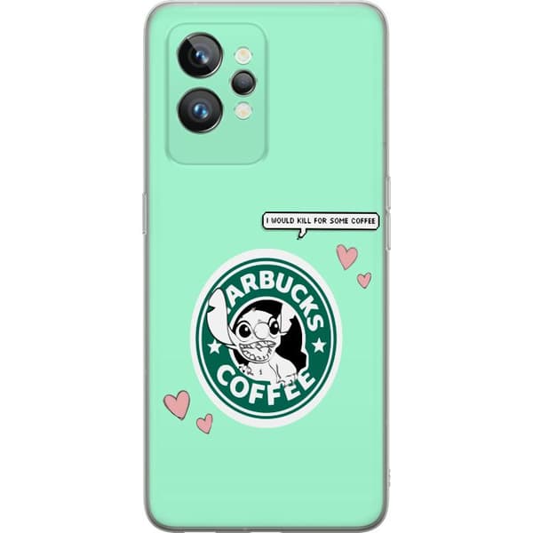 Realme GT2 Pro Gjennomsiktig deksel Stitch Kaffe