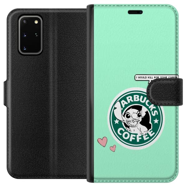 Samsung Galaxy S20+ Lompakkokotelo Stitch Kahvi