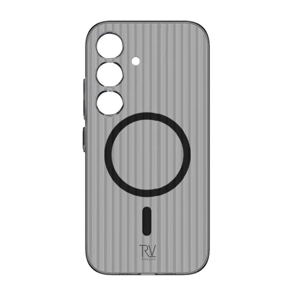 Samsung Galaxy S24 Plus Mobilskal Korrugerad med Magnet Rvelon - Grå