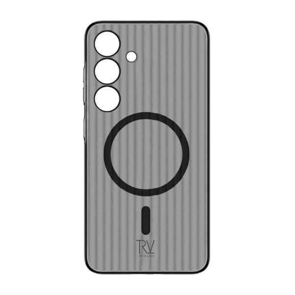 Samsung Galaxy S24 Mobilskal Korrugerad med Magnet Rvelon - Svart
