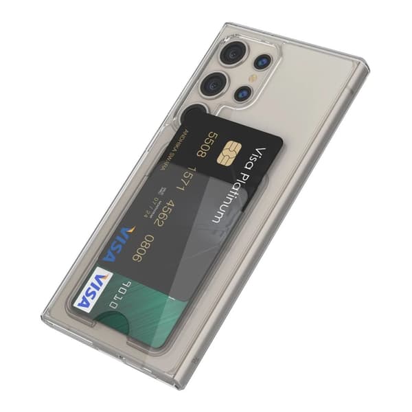 Samsung Galaxy S24 Ultra Mobilskal med Korthållare TPU - Transparent