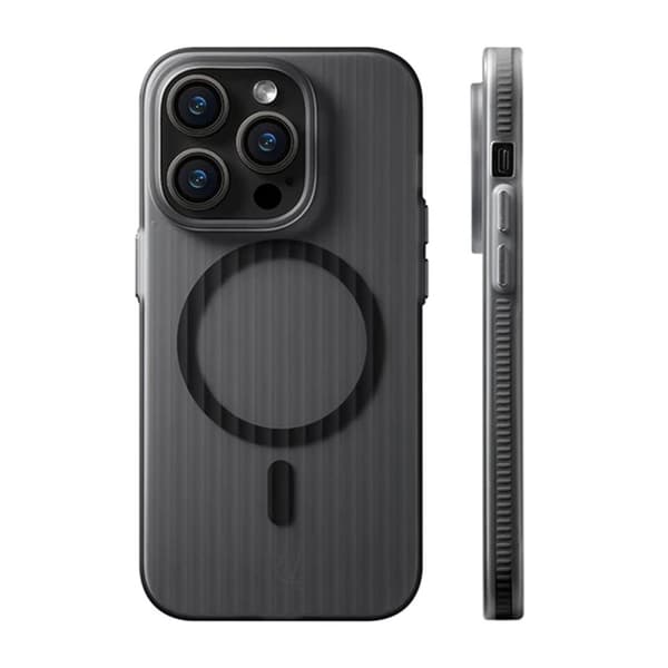 iPhone 13 Pro Max Mobilskal Korrugerad med Magsafe Rvelon - Svart