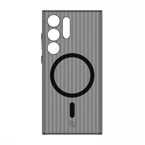 Samsung Galaxy S24 Ultra Mobilskal Korrugerad med Magnet Rvelon - Svart