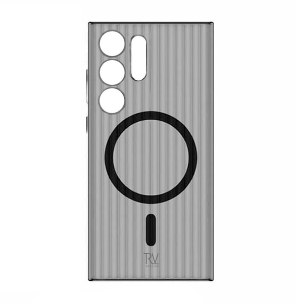Samsung Galaxy S24 Ultra Mobilskal Korrugerad med Magnet Rvelon - Grå