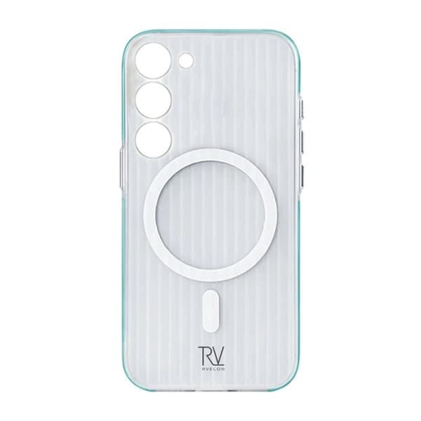 Samsung Galaxy S23 Mobilskal Korrugerad med Magnet Rvelon - Blå