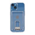 Miniatyrbild 2 av 4: iPhone 14 Mobilskal med Korthållare och Stativ - Transparent