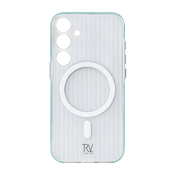 Samsung Galaxy S24 Plus Mobilskal Korrugerad med Magnet Rvelon - Blå