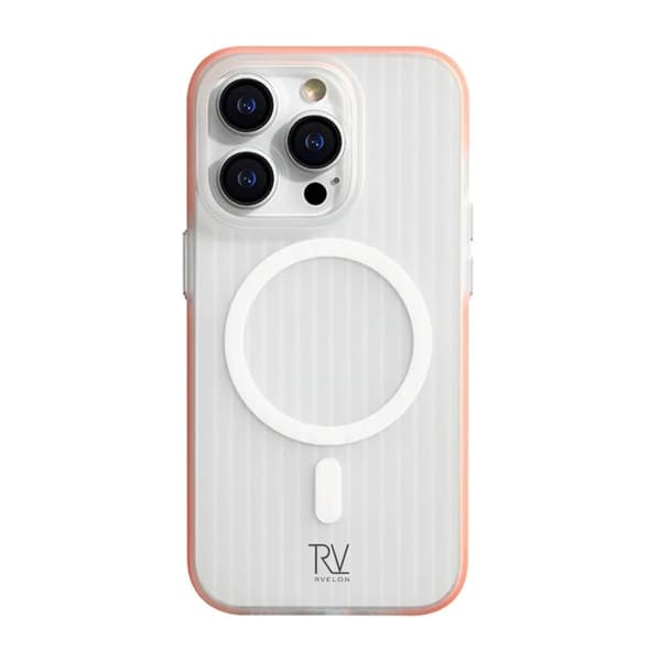iPhone 12/12 Pro Mobilskal Korrugerad med Magsafe Rvelon - Orange