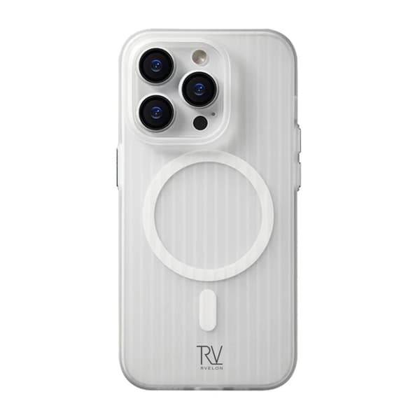 iPhone 12/12 Pro Mobilskal Korrugerad med Magsafe Rvelon - Vit