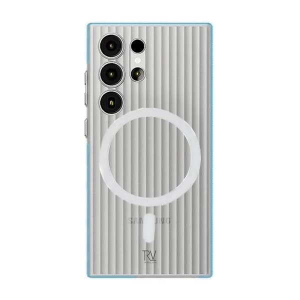 Samsung Galaxy S24 Ultra Mobilskal Korrugerad med Magnet Rvelon - Blå