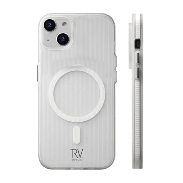 iPhone 13/14 Mobilskal Korrugerad med Magsafe Rvelon - Vit