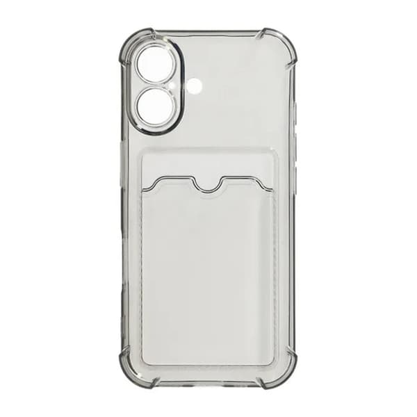 iPhone 16 Plus Mobilskal Stöttåligt med Korthållare - Svart