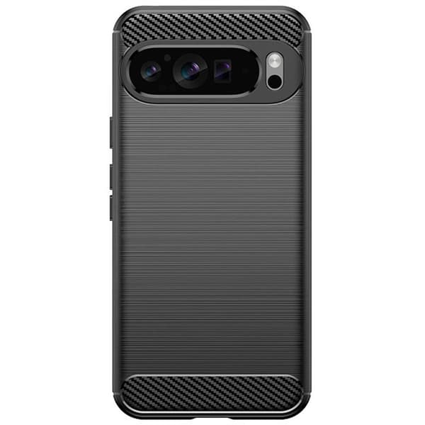 Børstet silikone cover Google Pixel 9 Pro XL - Sort