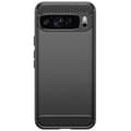 Miniatyrbillede 2 af 3: Børstet silikone cover Google Pixel 9 Pro XL - Sort