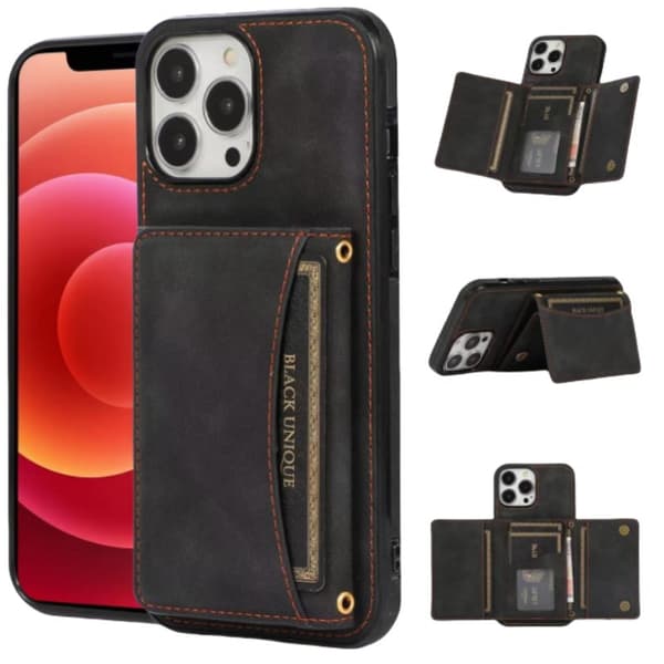 INF PU-nahkakotelo korttitaskulla iPhone 15 -sarjalle iPhone 15