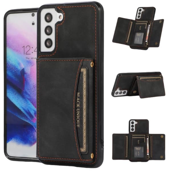 INF Tri-Fold PU-läderplånboksfodral med korthållare för Samsung Samsung Galaxy S21