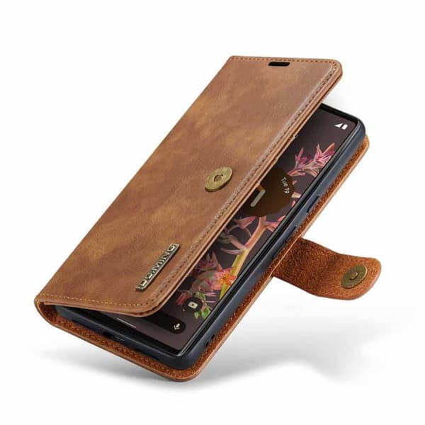 Mobil lommebok DG-Ming 2i1 Google Pixel 9 Pro - Brun