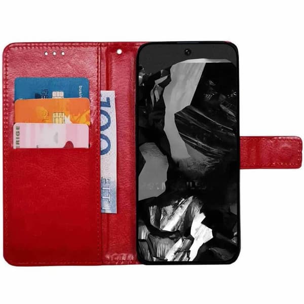 Wallet cover 3-kort Google Pixel 9 Pro XL - Rød
