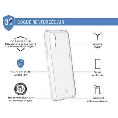 Fodral för Galaxy X Cover 7 Förstärkt Tryax System 3D-insatser och Air Cushion Force Fodral Transparent