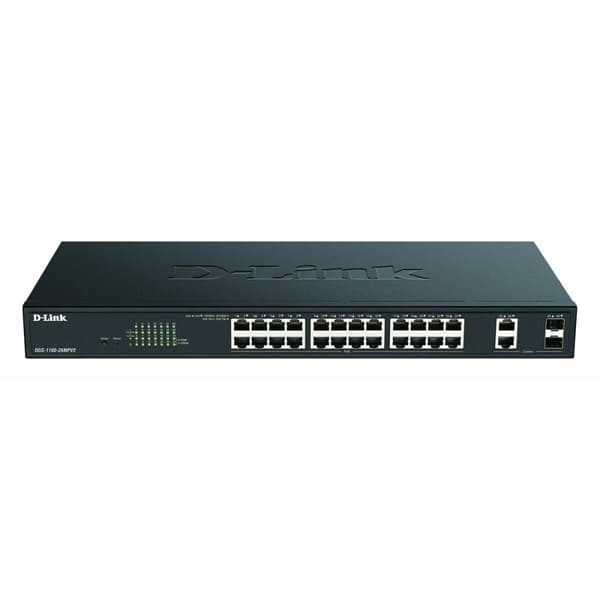 Switch D-Link DGS-1100-26MPV2/E Svart Svart