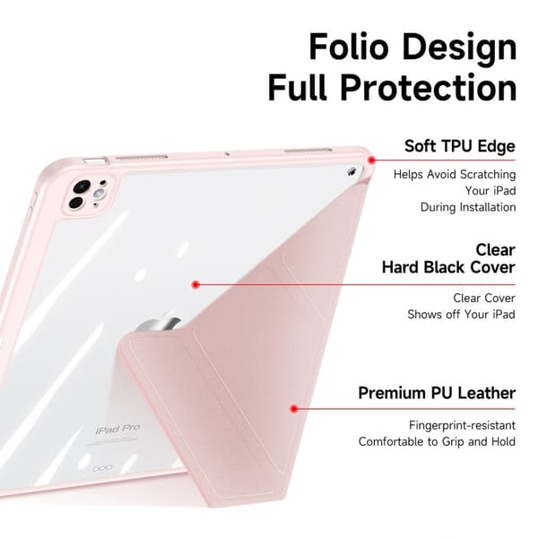 DUX DUCIS iPad Pro 11 (M4) Kotelo Magi Series Vaaleanpunainen