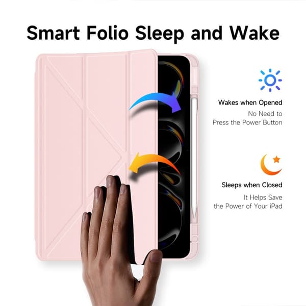 DUX DUCIS iPad Pro 11 (M4) Kotelo Magi Series Vaaleanpunainen