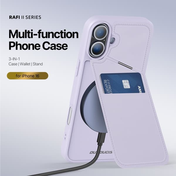 DUX DUCIS iPhone 16 Cover Rafi II Series MagSafe Lilla