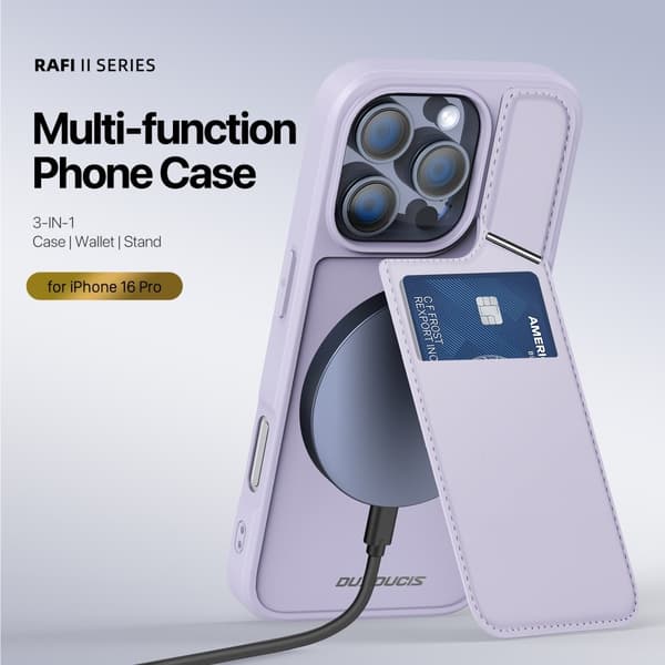 DUX DUCIS iPhone 16 Pro Skal Rafi II Series MagSafe Lila