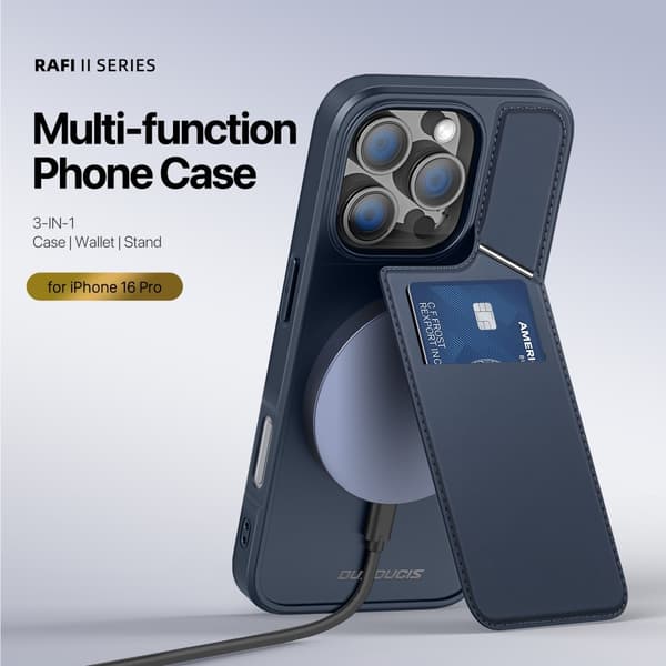 DUX DUCIS iPhone 16 Pro Max Kuori Rafi II Series MagSafe Sininen
