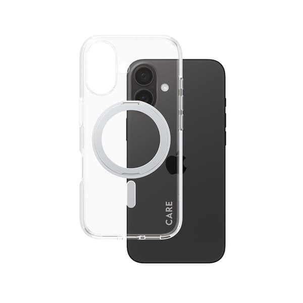 CARE by PanzerGlass iPhone 16 Skal Kickstand MagSafe Silver